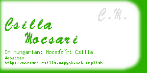 csilla mocsari business card